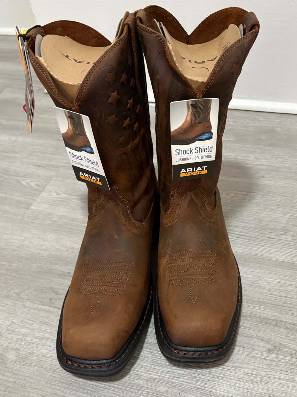 NEW IN BOX WITH TAGS Ariat Brown Men’s  Boots with Steel Toe